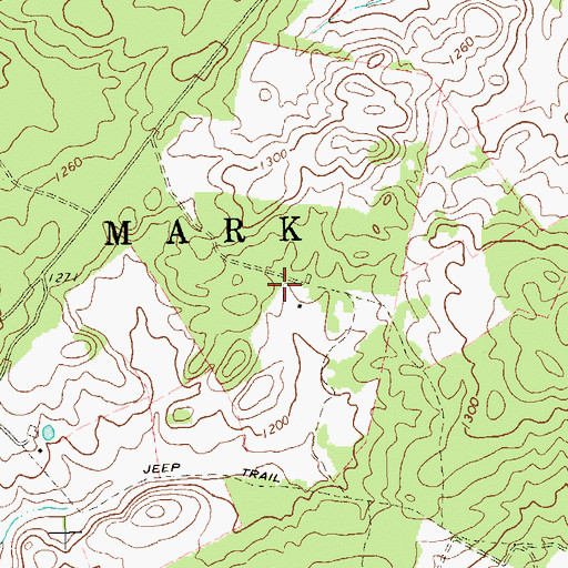 Topographic Map of Cabin Ford School (historical), PA