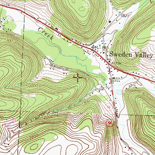 Topographic Map of Ice Mine, PA