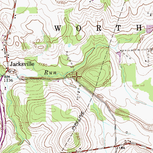 Topographic Map of West Liberty Esker, PA