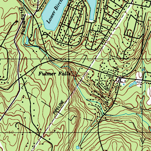 Topographic Map of Factory Falls, PA
