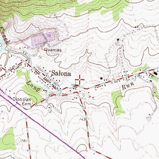 Topographic Map of Big Spring, PA