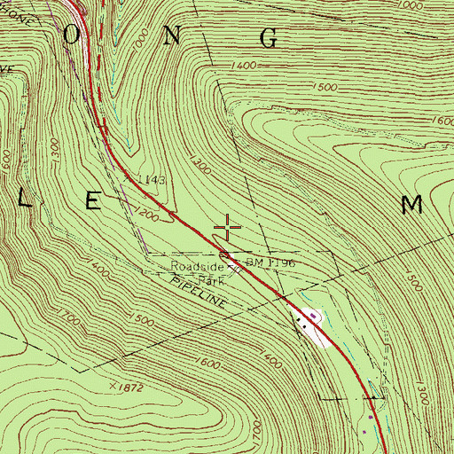 Topographic Map of Devils Turnip Patch, PA