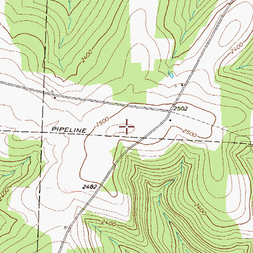 Topographic Map of Triple Divide, PA