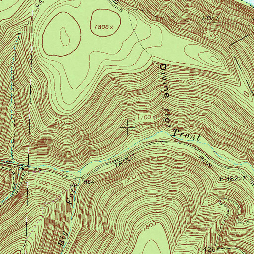 Topographic Map of Big Trail Vista, PA