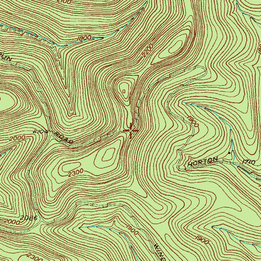 Topographic Map of Horton Run Vista, PA