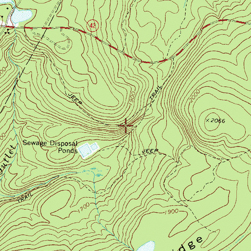 Topographic Map of Castle Rock, PA