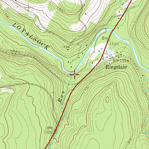 Topographic Map of Dutchman Falls, PA