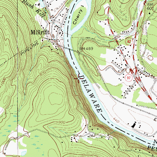 Topographic Map of Elephants Feet, PA