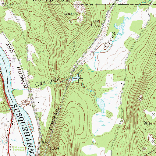 Topographic Map of Devils Punch Bowl, PA