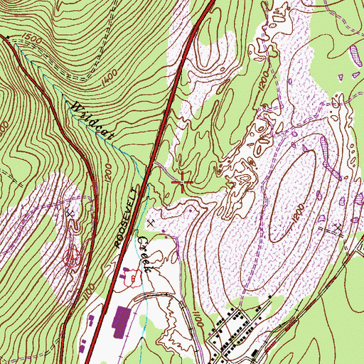 Topographic Map of Archbald Pothole, PA