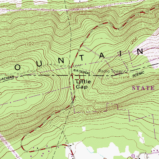 Topographic Map of Devils Potato Patch, PA
