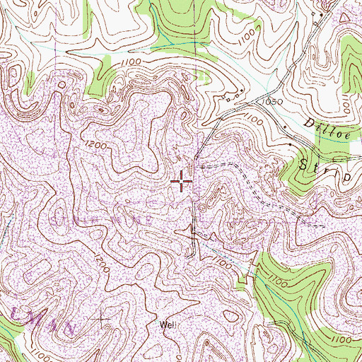 Topographic Map of Five Points, PA