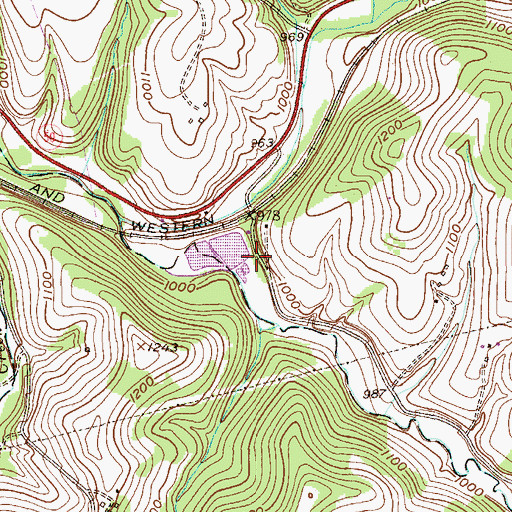 Topographic Map of West Middletown (historical), PA