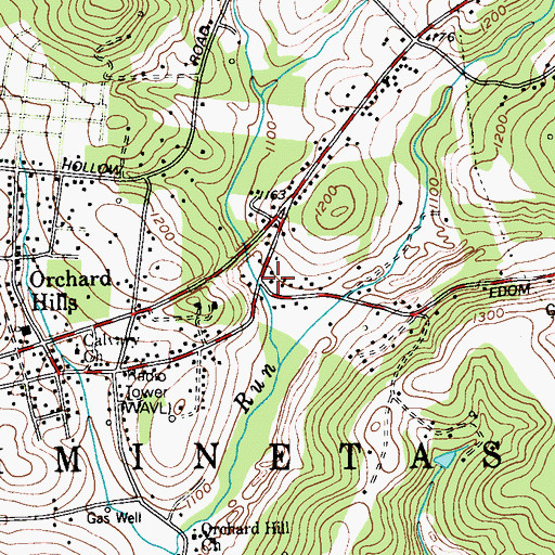 Topographic Map of Lambings, PA