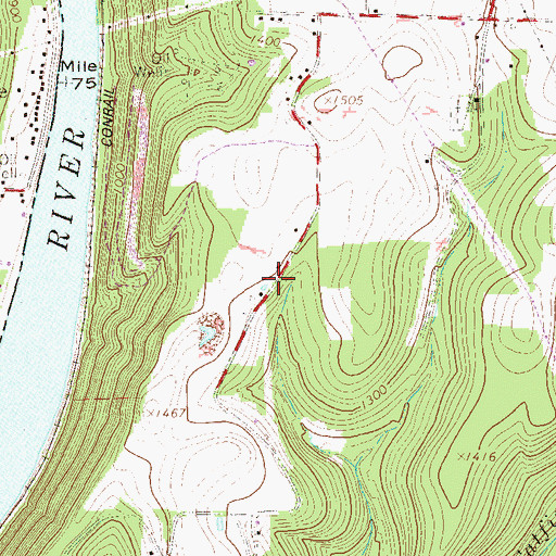 Topographic Map of Lower Hillville, PA