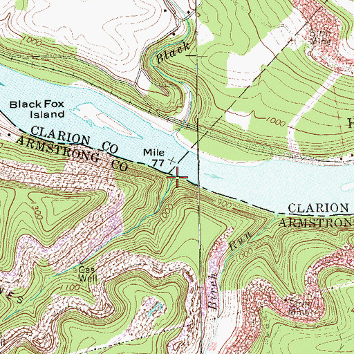 Topographic Map of Crozier Hollow, PA