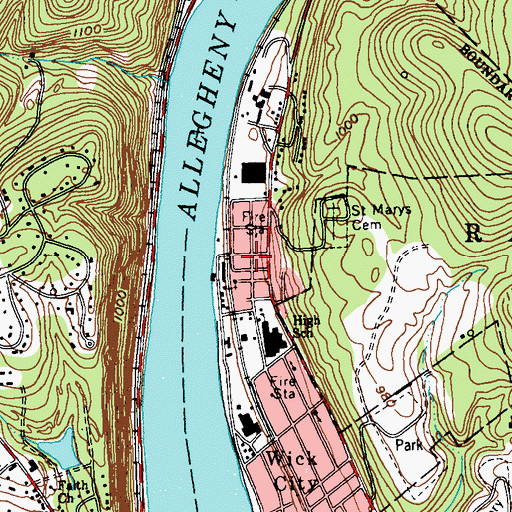 Topographic Map of Ewing, PA