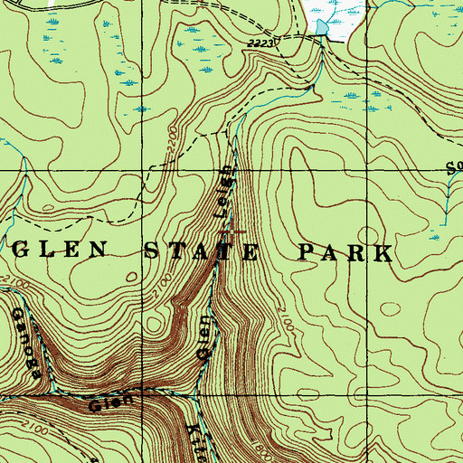 Topographic Map of Shawnee Falls, PA