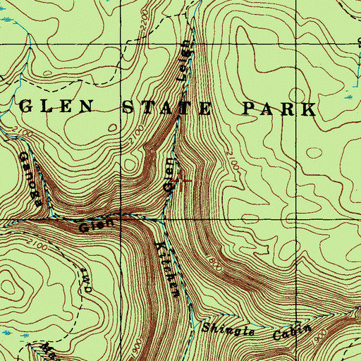 Topographic Map of B Reynolds Falls, PA