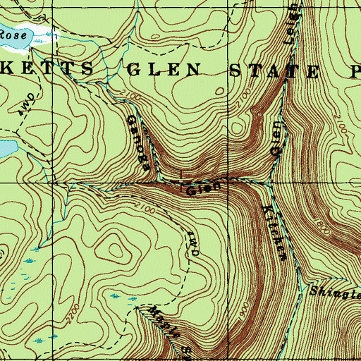 Topographic Map of Conestoga Falls, PA