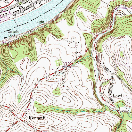 Topographic Map of Troytown, PA