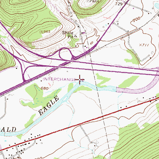 Topographic Map of Holt Run, PA