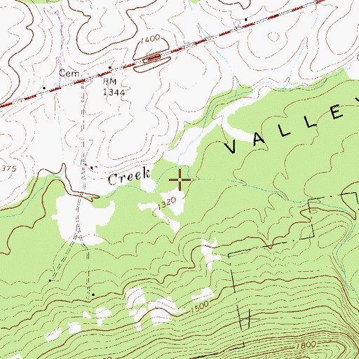 Topographic Map of Wohlford Run, PA