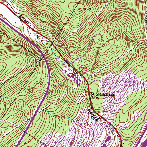 Topographic Map of Morgan Manor, PA