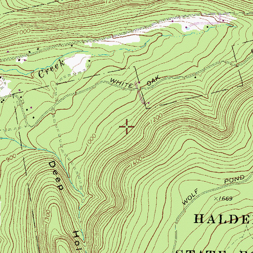 Topographic Map of Rowland Picnic Area, PA
