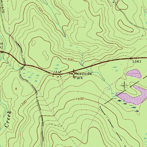 Topographic Map of Owego Picnic Area, PA