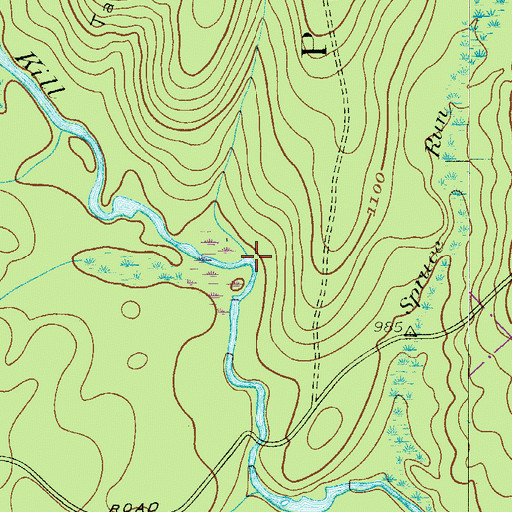 Topographic Map of Pennel Run, PA