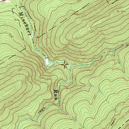 Topographic Map of East Minehart Run, PA