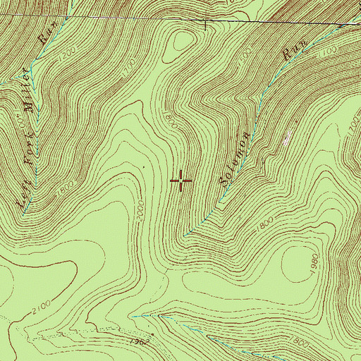 Topographic Map of Miller Run Natural Area, PA
