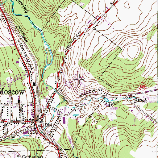 Topographic Map of Stephen Heights, PA