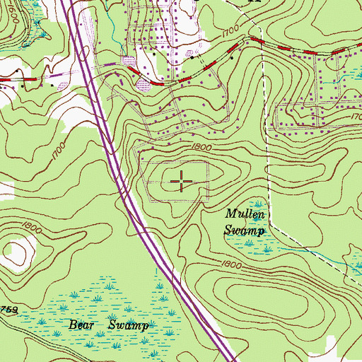 Topographic Map of Crestwood, PA