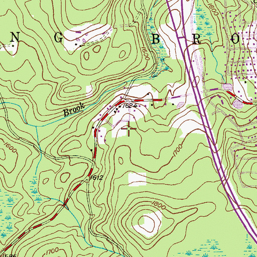 Topographic Map of Birchwood Estates, PA