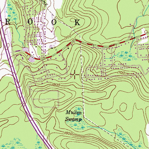 Topographic Map of Brookhurst Estates, PA