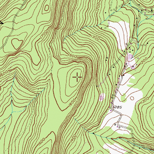 Topographic Map of McCarrys Knob, PA