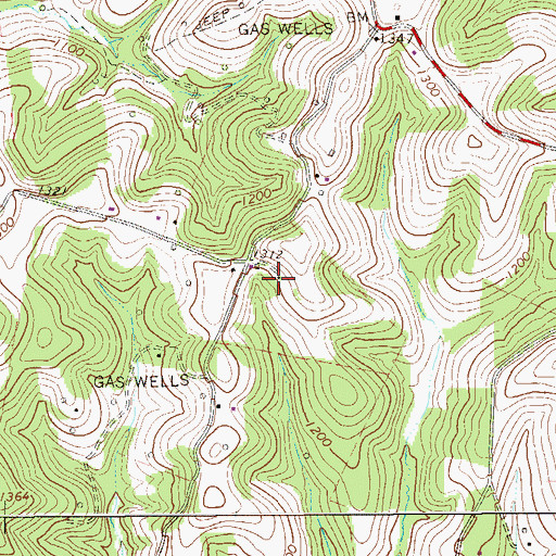 Topographic Map of McMillan, PA