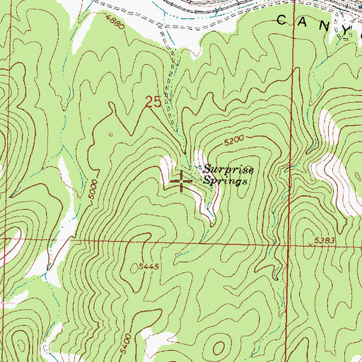 Topographic Map of Surprise Springs, AZ