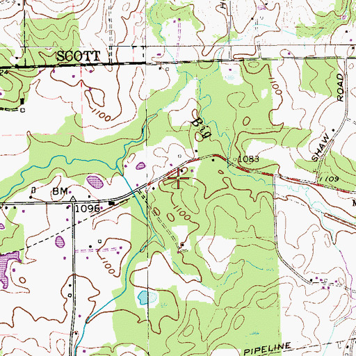 Topographic Map of Gibsondale, PA