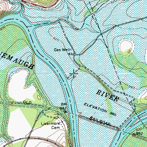 Topographic Map of Fillmore, PA