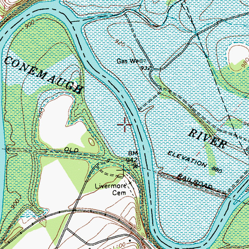 Topographic Map of Livermore, PA