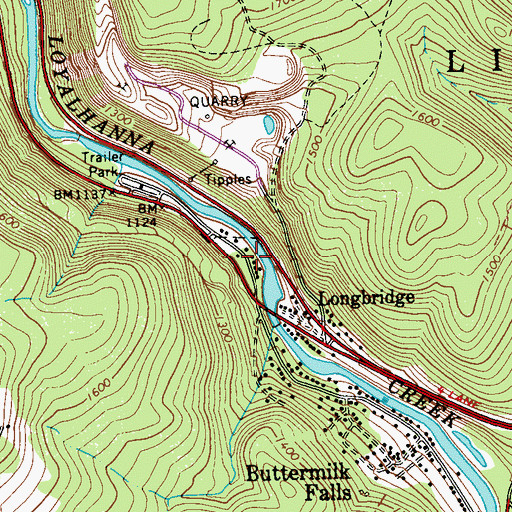Topographic Map of McCance, PA