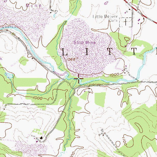 Topographic Map of Small Run, PA