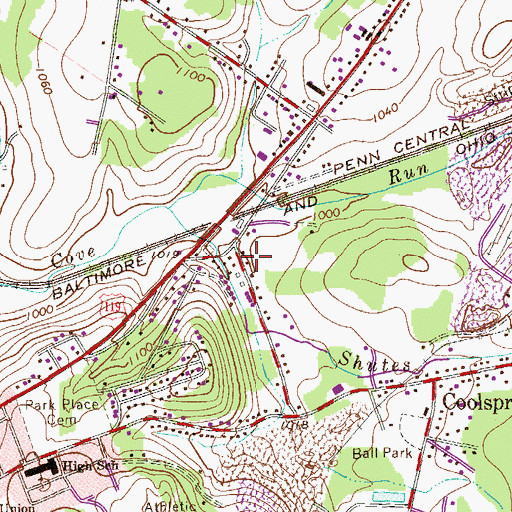 Topographic Map of Evans, PA