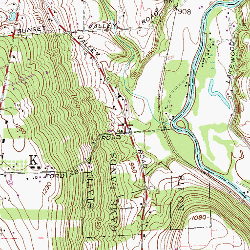 Topographic Map of Grahms, PA