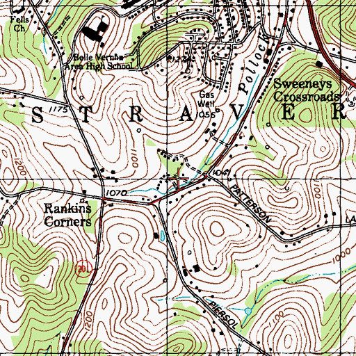 Topographic Map of Rankins Corners, PA
