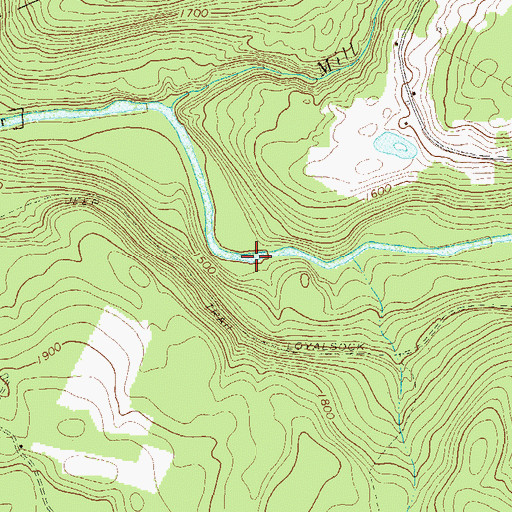 Topographic Map of Haystacks Rapids, PA