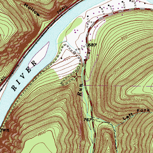 Topographic Map of Jesse Hall Picnic Area, PA